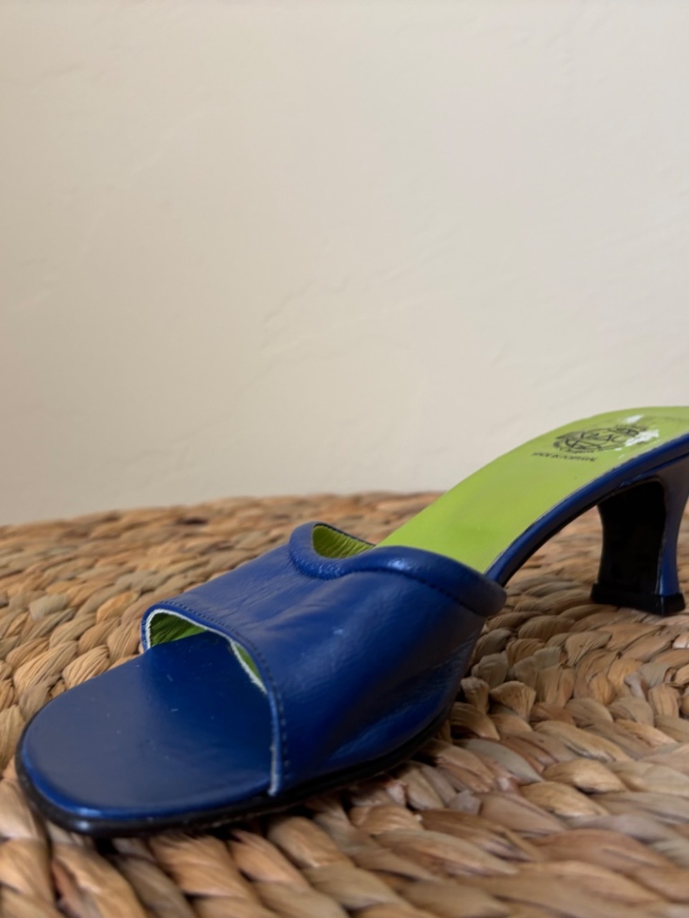 ESPACE / Robert Clergerie Studio / metallic blue leather / open toe mule / 7 - Picture 7 of 12